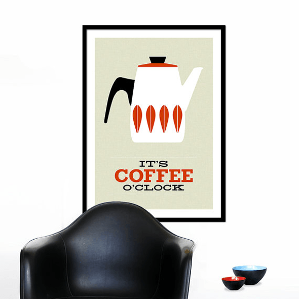 Cathrineholm-poster-print-It's-Coffee-O'clock-yumalum-etsy