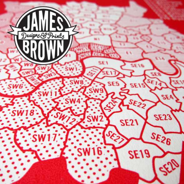 james brown london print detail